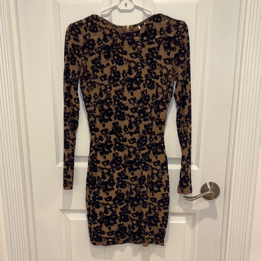 Windsor Sheer and Velvet Dress